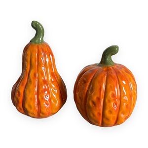 Orange Pumpkin and Gourd Salt Pepper Shakers Home Autumn Fall‎ Table Decoration